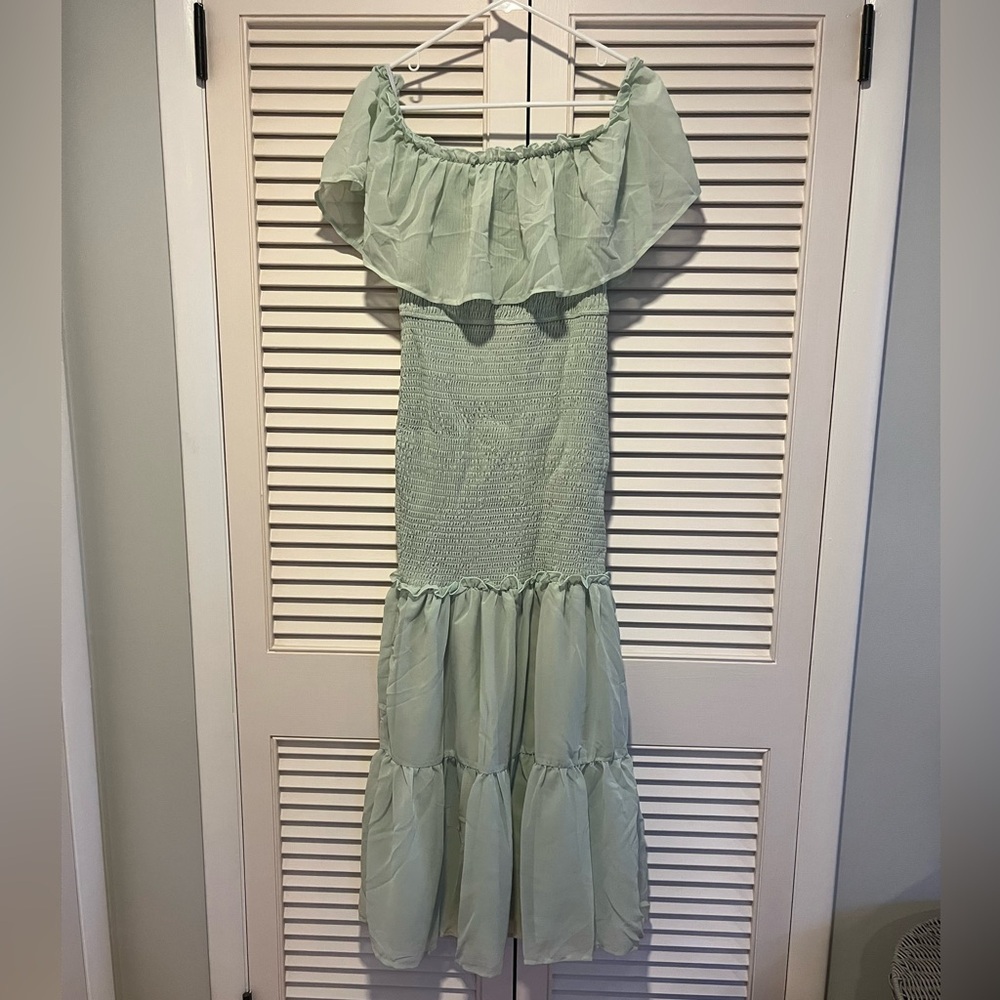 Smocked midi dress
